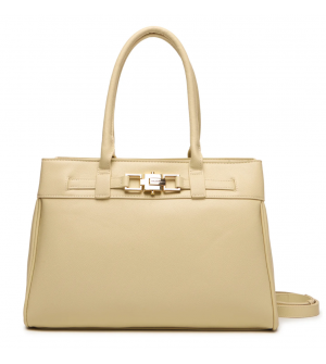 Valentino Bags Alina Re VBS9QB01-991 Γυναικεία Τσάντα Χειρός/Ώμου Εκρού 35x25x13cm