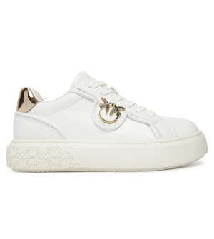 Pinko Yoko 06 SS0041P087-Z1B Γυναικεία Sneakers Δερμάτινα με Πλατφόρμα Λευκά