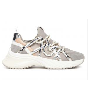 PINKO Ariel 01 Γυναικεία Sneakers Γκρι Pearl SS0023T040-OA2