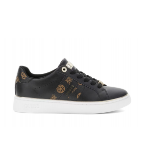 Guess Barlie FLTBRLELE12-BLKBR Γυναικεία Sneakers Μαύρα από Eco Leather