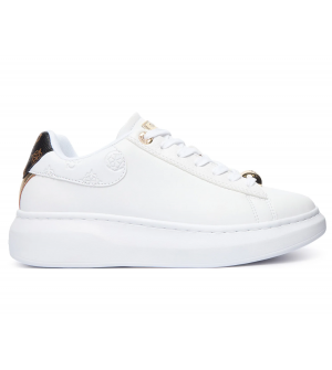 Guess FLTFRELEA12-WHITE Γυναικεία Sneakers με Πλατφόρμα από Δέρμα Λευκά