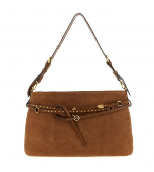 PINKO Big Belt 105903A0F6-L17Q Γυναικεία Τσάντα Ώμου & Χιαστί από Suede Δέρμα 39x24x9cm