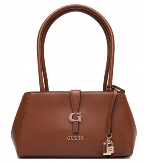 Guess Carrie HWVG9896080-COG Γυναικεία Τσάντα Χειρός Καφέ Cognac 27x16x12 cm