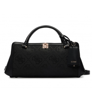 Guess Audrey Logo HWJG9755060-BLO Γυναικεία Τσάντα Χειρός/Ώμου Μαύρη με Monogram 35x16x11cm