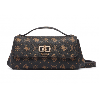 Guess Emelie Logo HWGP9928190-ESL Γυναικεία Τσάντα Ταχυδρόμου Σκούρο Καφέ με Μονόγραμμα Guess Emelie Logo HWGP9928190-ESL Γυναικεία Τσάντα Ταχυδρόμου Σκούρο Καφέ με Μονόγραμμα