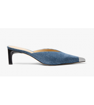 Michael Kors Kasia Denim Mule Γυναικεία Mules με Kitten Heel 5,7cm Μπλε Denim 40S5KAMP2D-423