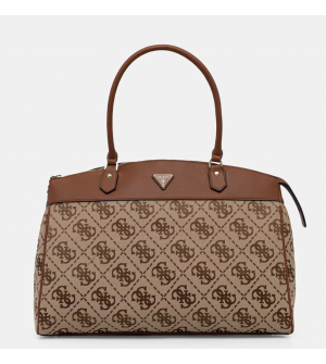 Guess Audrey Γυναικεία Τσάντα Shopper Μπεζ με Μονόγραμμα TWOB9755903-COL