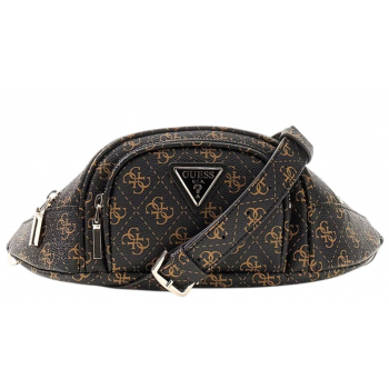 Guess Latona TWHQ9211080-BBA Γυναικεία Τσάντα Ώμου από Οικολογικό Δέρμα Brown Logo / Black 31x13x7 cm Guess Latona TWHQ9211080-BBA Γυναικεία Τσάντα Ώμου από Οικολογικό Δέρμα Brown Logo / Black 31x13x7 cm