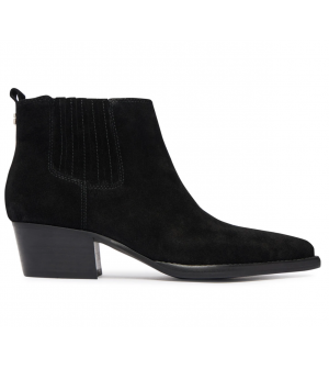Guess Γυναικεία Μποτάκια Cowboy FLTWYISUE10-BLACK Μαύρα, Suede, Μυτερή Μύτη, Τακούνι 4,5 cm