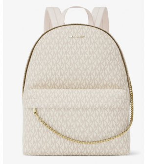 Michael Kors Slater Medium Signature Logo Backpack 35F5G04B2B-0150 Vanilla Γυναικείο Σακίδιο Πλάτης