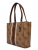 Guess Noelle II Γυναικεία Τσάντα Ώμου HWSS9672250-LGW Καφέ, Οικολογικό Δέρμα, Φερμουάρ, Μέγεθος Α4, Logo