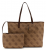 Guess Γυναικεία Τσάντα Ώμου Shopper Power Play II Large Tech Tote HWOS7124240-LGW Καφέ Logo, Οικολογικό Δέρμα, Με Θήκη Laptop