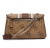 Guess Noelle II HWSS9672210-LGW Γυναικεία Τσάντα Ώμου / Χιαστί Καφέ, Οικολογικό Δέρμα, Κλαπέτα με Μαγνητικό Κούμπωμα, Logo Print