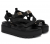 Guess Γυναικεία Σανδάλια FLJFTTFAL03-BLA Μαύρα, Πλατφόρμα 5.5cm, Υφασμάτινα, Peep Toe, Με Σκρατς