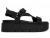 Guess Γυναικεία Σανδάλια FLJFTTFAL03-BLA Μαύρα, Πλατφόρμα 5.5cm, Υφασμάτινα, Peep Toe, Με Σκρατς