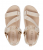 Guess Γυναικεία Σανδάλια FLJFTTFAL03-CREAM Μπεζ, Πλατφόρμα 5.5cm, Υφασμάτινα, Peep Toe, Με Σκρατς