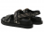 Guess Γυναικεία Σανδάλια Fabelis FL6FBSFAL03-BLKPL Μαύρα, Flat, Peep Toe, Με Σκρατς, Υφασμάτινα