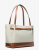 Michael Kors Γυναικεία Τσάντα Ώμου Reed LG Belted Tote 35F4G6RT3B-Vanilla, Signature Canvas, Με Αποσπώμενο Pouch