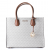 Michael Michael Kors Γυναικεία Τσάντα Χειρός / Ώμου Mercer LG Satchel 35T2GM9S3B-Vanilla, Signature Canvas, Δερμάτινες Λεπτομέρειες