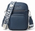 Michael Michael Kors JET SET ITEM MD NS PKT XBODY 35T4STTC2L-Navy Γυναικεία Δερμάτινη Τσάντα Χιαστί , Pebbled Leather