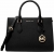 Michael Michael Kors Sheila 35S3G6HS2L-BLA Γυναικεία Τσάντα Χειρός & Ώμου MD Center Zip Satchel Μαύρη, Vegan Υλικό