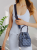 Michael Michael Kors Khai SM Bucket Messenger 35T5S5FM5G-NAV Γυναικεία Τσάντα Ώμου & Χιαστί Navy, Signature MK Logo Coated Canvas με Δερμάτινες Λεπτομέρειες