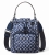 Michael Michael Kors Khai SM Bucket Messenger 35T5S5FM5G-NAV Γυναικεία Τσάντα Ώμου & Χιαστί Navy, Signature MK Logo Coated Canvas με Δερμάτινες Λεπτομέρειες
