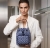 Michael Michael Kors Khai SM Bucket Messenger 35T5S5FM5G-NAV Γυναικεία Τσάντα Ώμου & Χιαστί Navy, Signature MK Logo Coated Canvas με Δερμάτινες Λεπτομέρειες