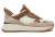 Michael Kors Theo Trainer Γυναικεία Sneakers Δερμάτινα & Mesh Driftwood Multi 43F4THFS2D-287