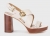 Michael Kors Vera Platform Γυναικεία Πέδιλα με Χοντρό Τακούνι Vanilla Multi 40S4VEMS2B-170
