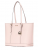 Michael Michael Kors Quinn 30T5GQNT9L-187 Γυναικεία Δερμάτινη Τσάντα Ώμου Tote Large Soft Pink με Φερμουάρ