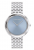 Calvin Klein Twisted Bezel 25100065 Γυναικείο Ρολόι Quartz 34mm με Ασημί Ανοξείδωτο Μπρασελέ και Γαλάζιο Καντράν