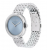 Calvin Klein Twisted Bezel 25100065 Γυναικείο Ρολόι Quartz 34mm με Ασημί Ανοξείδωτο Μπρασελέ και Γαλάζιο Καντράν