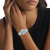 Calvin Klein Twisted Bezel 25100065 Γυναικείο Ρολόι Quartz 34mm με Ασημί Ανοξείδωτο Μπρασελέ και Γαλάζιο Καντράν