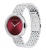 Calvin Klein Twisted Bezel 25100064 Γυναικείο Ρολόι Quartz 34mm με Ασημί Ατσάλινο Μπρασελέ και Βυσσινί Καντράν