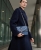 Michael Michael Kors Greenwich 35T5SGRC1J-Navy Γυναικεία Τσάντα Ώμου Small Flap Crossbody Υφασμάτινη 21x15x8 cm