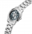 Guess Γυναικείο Ρολόι GW0861L7, Quartz, 36mm, Ανοξείδωτο Ατσάλι, Ασημί Μπρασελέ, Πράσινο Καντράν