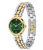 Tommy Hilfiger Annie 1782927 Γυναικείο Ρολόι 26mm με Δίχρωμο Μπρασελέ Ασημί/Χρυσό και Πράσινο Καντράν