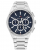 Tommy Hilfiger Sam 1792253 Ανδρικό Ρολόι Χρονογράφος 43mm με Ασημί Μπρασελέ και Μπλε Καντράν