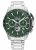 Tommy Hilfiger Bank Chrono 1792293 Ανδρικό Ρολόι Χρονογράφος 44mm με Πράσινο Καντράν και Ασημί Μπρασελέ