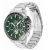 Tommy Hilfiger Bank Chrono 1792293 Ανδρικό Ρολόι Χρονογράφος 44mm με Πράσινο Καντράν και Ασημί Μπρασελέ