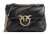 Pinko 107058a0f2-z99q Love Puff Mini New Buckle Γυναικεία Τσάντα Ώμου από Δέρμα Προβάτου Μαύρη με Χρυσές Λεπτομέρειες