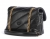 Pinko 107058a0f2-z99q Love Puff Mini New Buckle Γυναικεία Τσάντα Ώμου από Δέρμα Προβάτου Μαύρη με Χρυσές Λεπτομέρειες