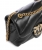 Pinko 107058a0f2-z99q Love Puff Mini New Buckle Γυναικεία Τσάντα Ώμου από Δέρμα Προβάτου Μαύρη με Χρυσές Λεπτομέρειες
