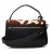 Guess Audrey HWRG9734210-CWE Γυναικεία Τσάντα Ώμου Δερμάτινη με Animal Print Κρεμ/Καφέ/Μαύρη 25x17x8cm