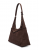 Guess Ella HWSG9754010-ESP Γυναικεία Τσάντα Ώμου Καφέ από Ύφασμα με Εφέ Suede