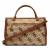 Guess HWJG9755070-LTL Γυναικεία Τσάντα Χειρός / Ώμου Tote με Μονόγραμμα Ανοιχτό Καφέ
