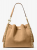 Michael Kors Mina Large Γυναικεία Τσάντα Ώμου από Suede Δέρμα Camel με Αλυσίδα 35F4G4ML3S-220