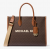 Michael Kors Mirella Medium Γυναικεία Τσάντα Χειρός Tote 35R5G7ZT2B-200 με Logo Print και Αποσπώμενο Λουράκι