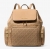 Michael Kors Merritt Small Signature Logo Cargo Γυναικείο Backpack 35S6G0WB1O-222, Καφέ/Camel
